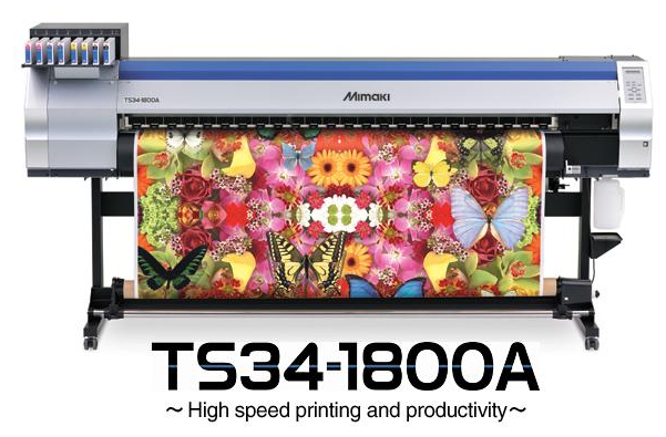 Mimaki TS34-1800 デジタルの織物機械はのための生地の印刷、旗の印字機を転がします 0